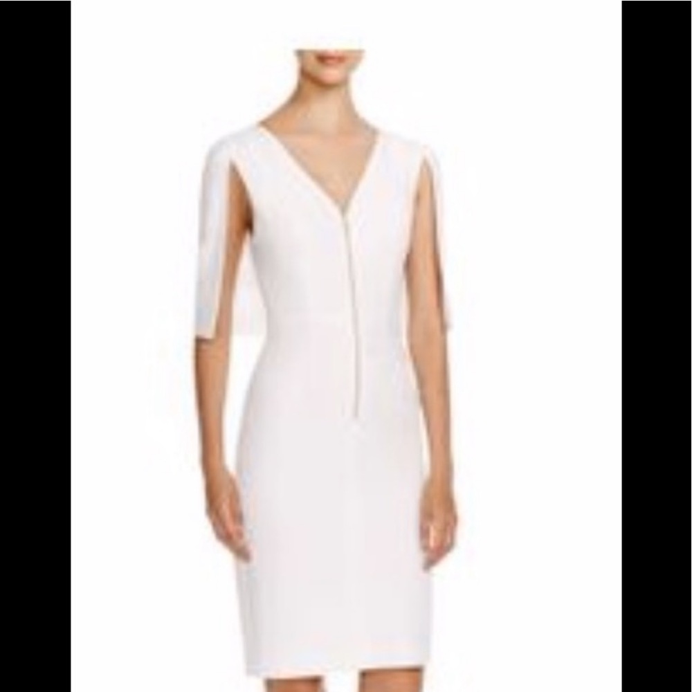 Black Halo White Cape Dress 6